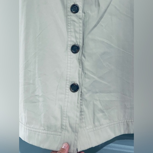 TravelSmith Vintage Skirt Womens 14p Petite Button Down Maxi Midi light brown - Picture 2 of 9